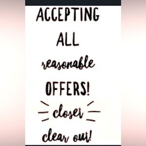 Accepting all reasonable offers! Closet clear out!